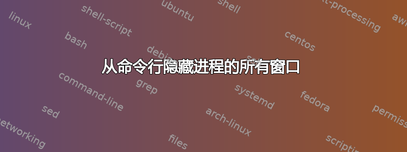 从命令行隐藏进程的所有窗口