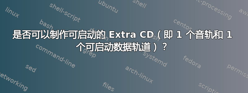 是否可以制作可启动的 Extra CD（即 1 个音轨和 1 个可启动数据轨道）？