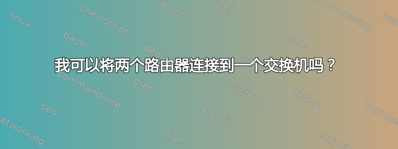 我可以将两个路由器连接到一个交换机吗？