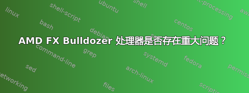 AMD FX Bulldozer 处理器是否存在重大问题？