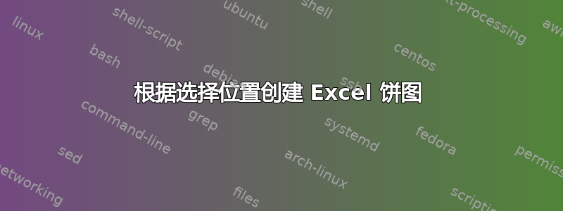 根据选择位置创建 Excel 饼图