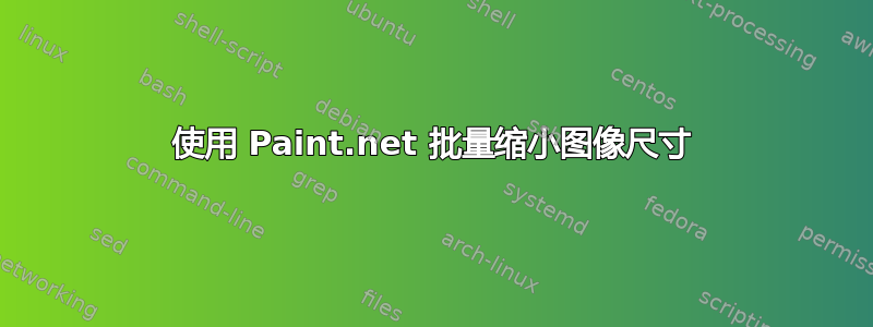 使用 Paint.net 批量缩小图像尺寸