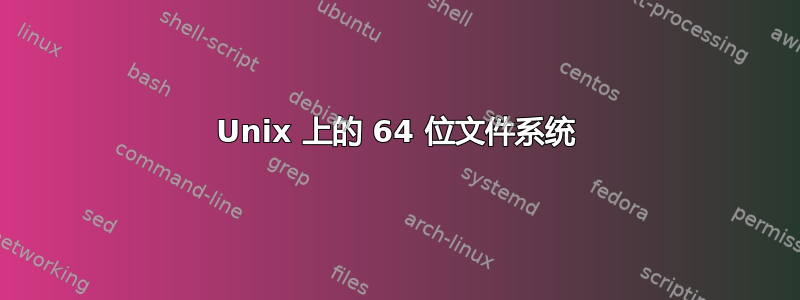 Unix 上的 64 位文件系统