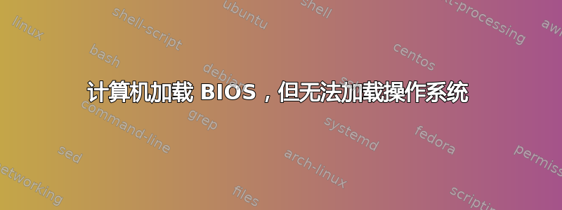 计算机加载 BIOS，但无法加载操作系统