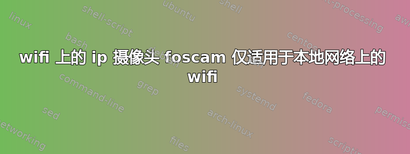 wifi 上的 ip 摄像头 foscam 仅适用于本地网络上的 wifi