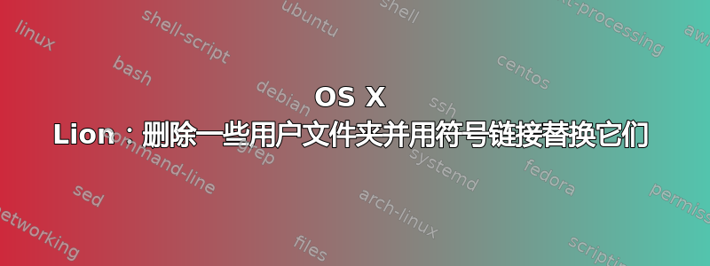 OS X Lion：删除一些用户文件夹并用符号链接替换它们