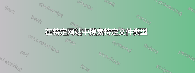 在特定网站中搜索特定文件类型