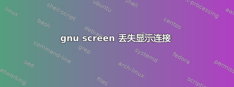 gnu screen 丢失显示连接