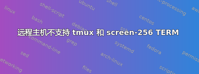 远程主机不支持 tmux 和 screen-256 TERM