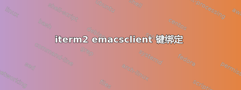 iterm2 emacsclient 键绑定