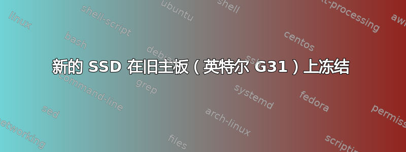 新的 SSD 在旧主板（英特尔 G31）上冻结