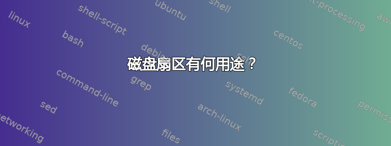 磁盘扇区有何用途？