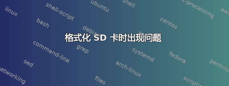 格式化 SD 卡时出现问题