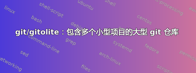 git/gitolite：包含多个小型项目的大型 git 仓库