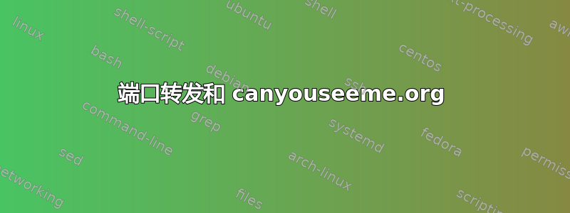 端口转发和 canyouseeme.org