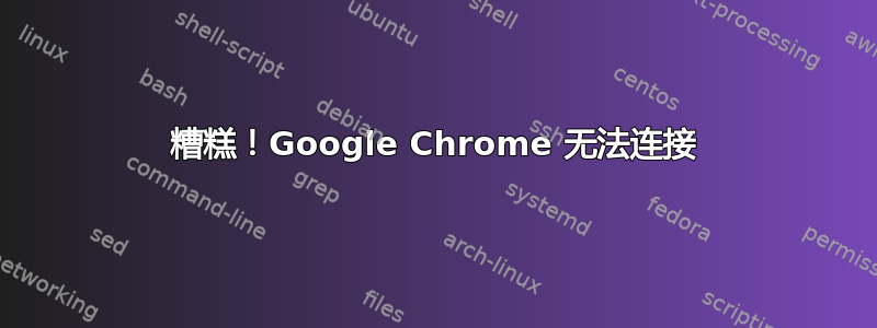 糟糕！Google Chrome 无法连接