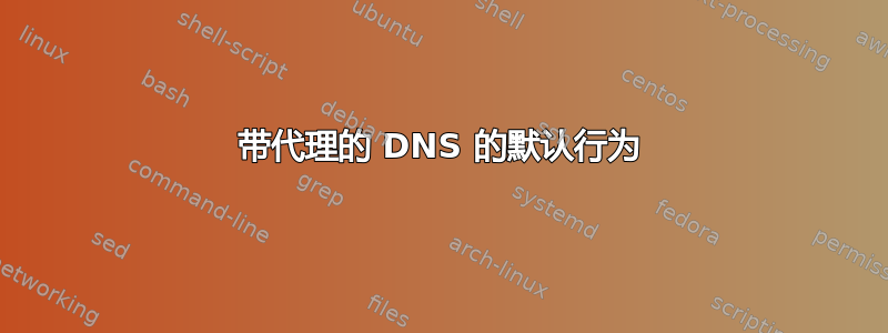 带代理的 DNS 的默认行为