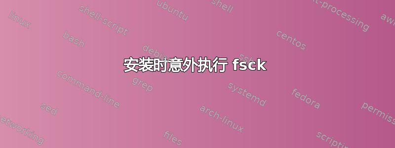 安装时意外执行 fsck