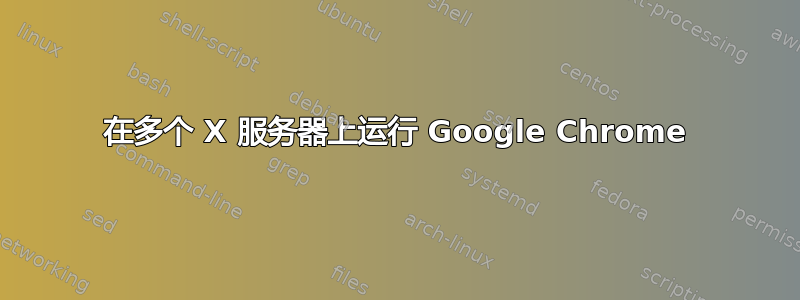 在多个 X 服务器上运行 Google Chrome