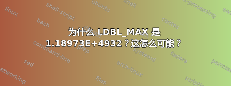 为什么 LDBL_MAX 是 1.18973E+4932？这怎么可能？