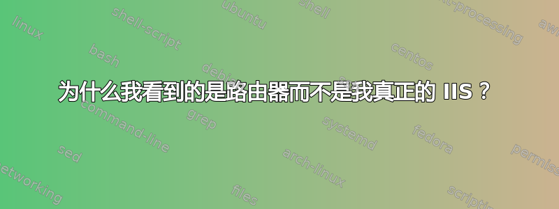 为什么我看到的是路由器而不是我真正的 IIS？