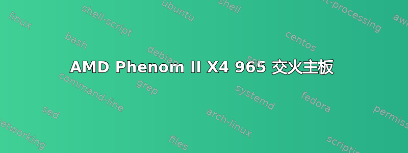 AMD Phenom II X4 965 交火主板