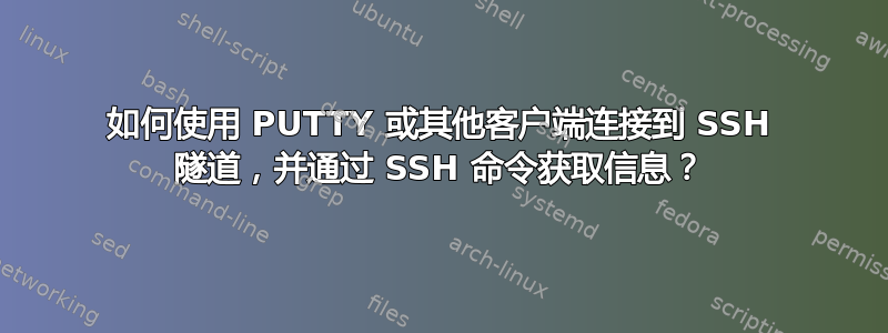 如何使用 PUTTY 或其他客户端连接到 SSH 隧道，并通过 SSH 命令获取信息？