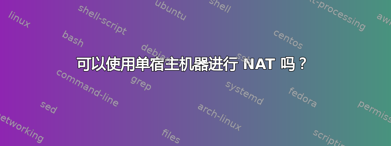 可以使用单宿主机器进行 NAT 吗？