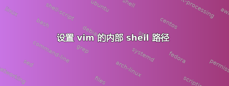 设置 vim 的内部 shell 路径