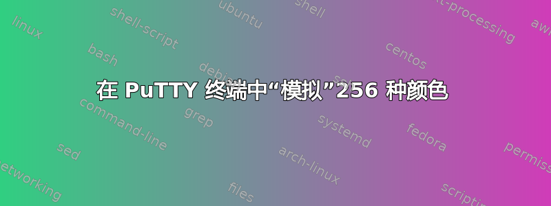 在 PuTTY 终端中“模拟”256 种颜色