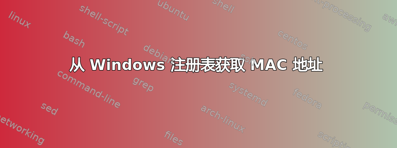 从 Windows 注册表获取 MAC 地址