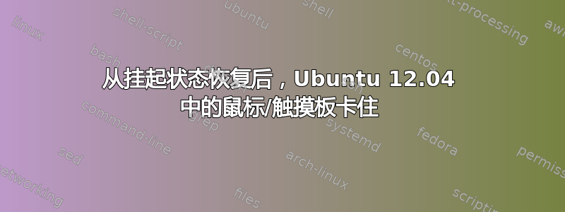 从挂起状态恢复后，Ubuntu 12.04 中的鼠标/触摸板卡住