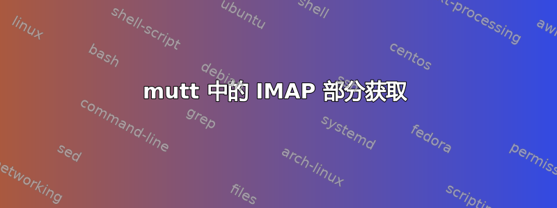 mutt 中的 IMAP 部分获取