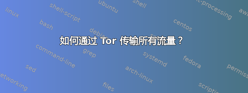 如何通过 Tor 传输所有流量？