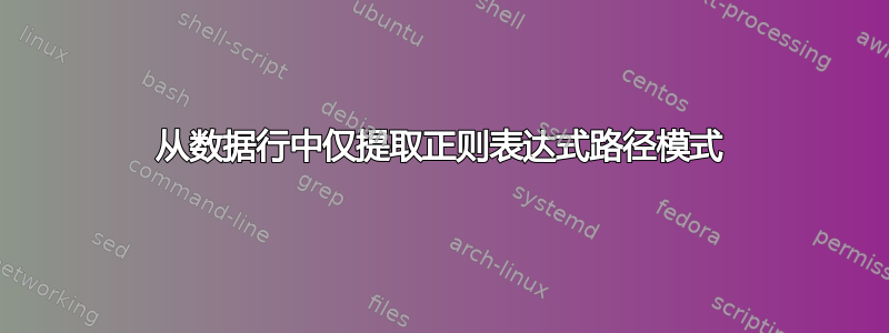 从数据行中仅提取正则表达式路径模式