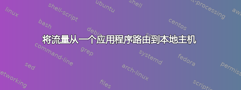 将流量从一个应用程序路由到本地主机