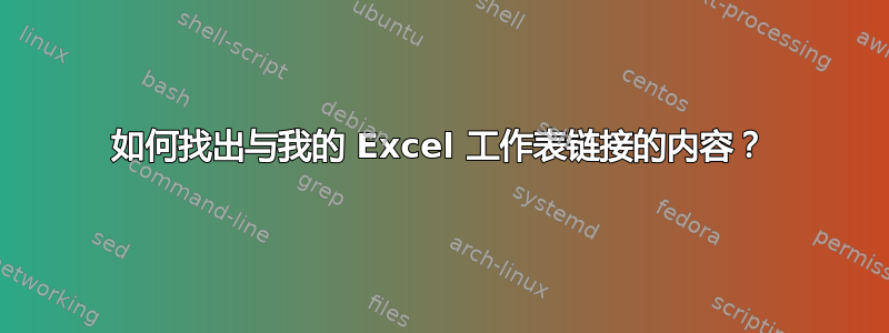 如何找出与我的 Excel 工作表链接的内容？