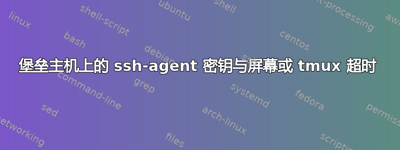 堡垒主机上的 ssh-agent 密钥与屏幕或 tmux 超时