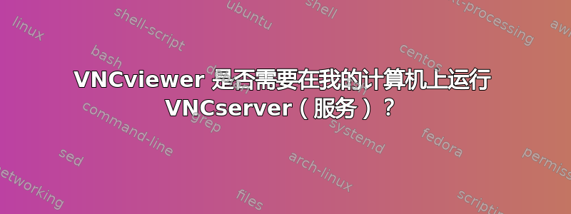 VNCviewer 是否需要在我的计算机上运行 VNCserver（服务）？