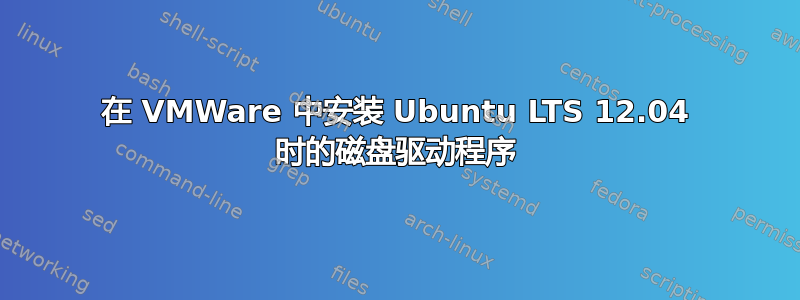 在 VMWare 中安装 Ubuntu LTS 12.04 时的磁盘驱动程序