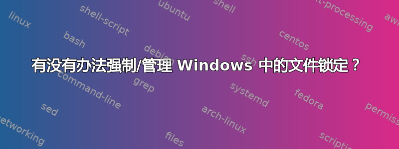 有没有办法强制/管理 Windows 中的文件锁定？