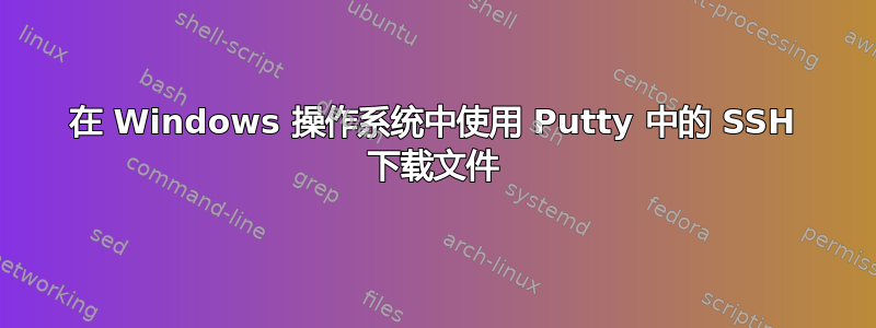 在 Windows 操作系统中使用 Putty 中的 SSH 下载文件