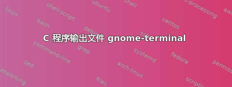 C 程序输出文件 gnome-terminal