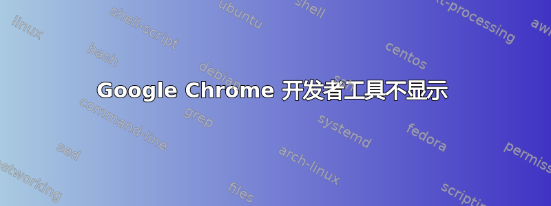 Google Chrome 开发者工具不显示