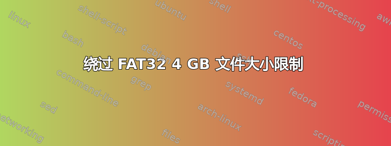 绕过 FAT32 4 GB 文件大小限制