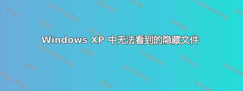 Windows XP 中无法看到的隐藏文件