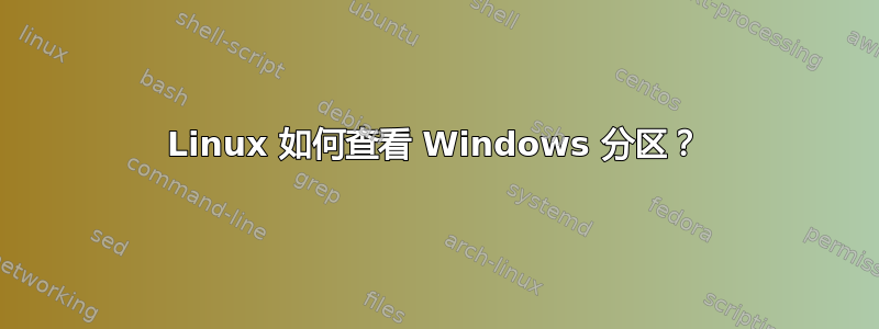 Linux 如何查看 Windows 分区？