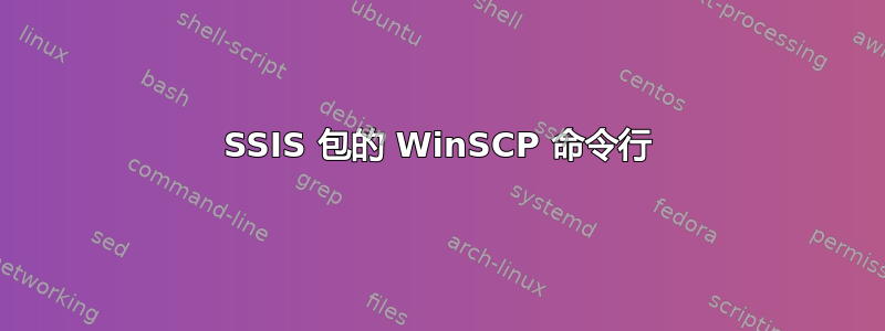 SSIS 包的 WinSCP 命令行