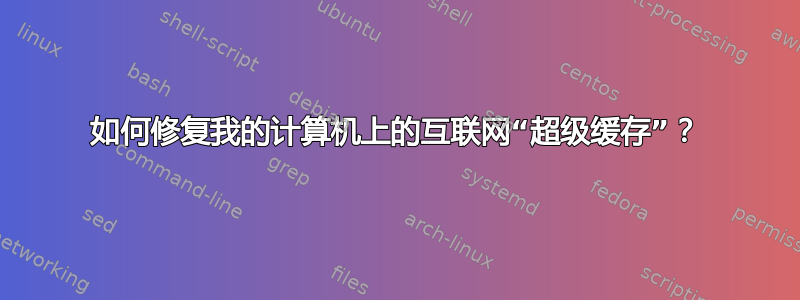 如何修复我的计算机上的互联网“超级缓存”？