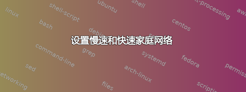 设置慢速和快速家庭网络